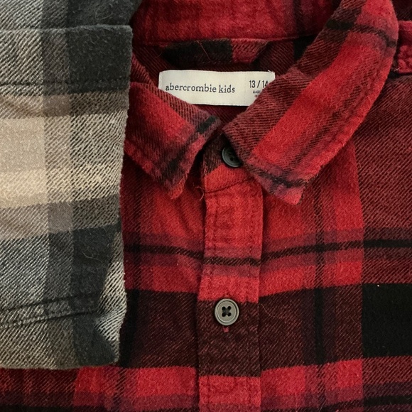 Abercrombie Kids Flannel Button Down Bundle of 2 - Picture 6 of 7